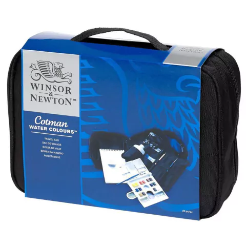 Aquarela Cotman Winsor & Newton Pastilha Travel Bag 23 Pecas