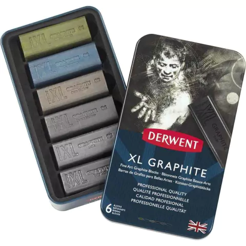 Grafite em Barras Derwent XL Graphite Com 6 Unidades