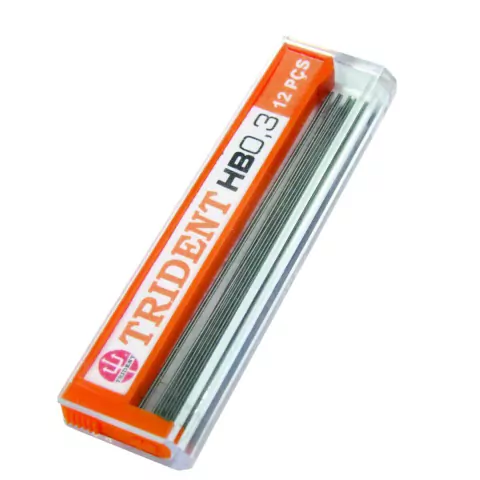Estojo Mina Grafite Trident 0.3mm HB C/ 12 unidades