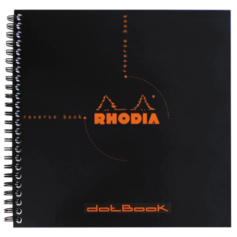Caderno Rhodia DotBook 21X21cm Capa Preta 80 Folhas