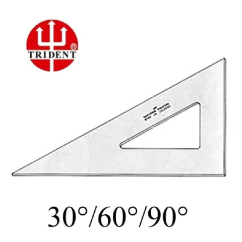 Esquadro de Acrilico sem Escala 60º Trident 2650 50 cm