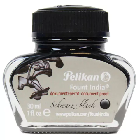 Tinta Nanquim Profissional Pelikan Fount India Black 30ml
