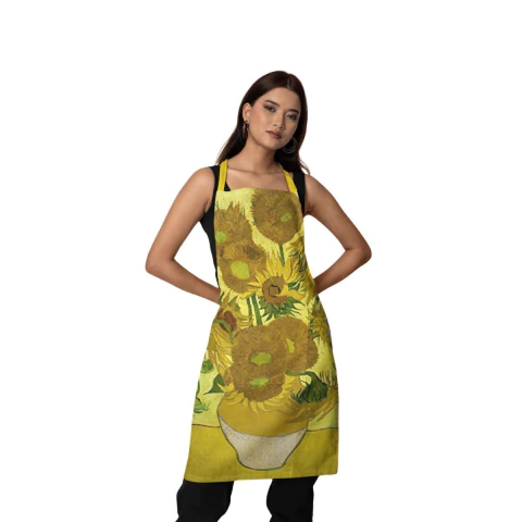 Avental Oxford Uso Arte Vincent Van Gogh - Girassois