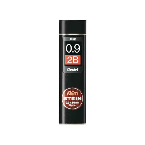 Estojo Mina Grafite Pentel Ain Stein 0.9mm 2B c/36 unidades