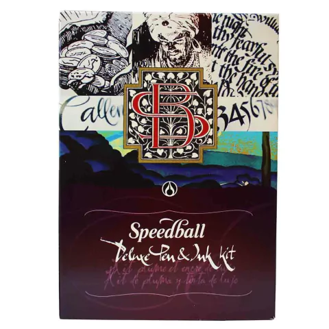 Conjunto Caligrafia Speedball Deluxe Pen & Ink Kit