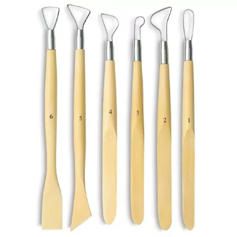 Conjunto de Esteca de Metal e Madeira com 06 Pecas SFT063N