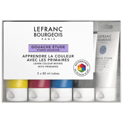 Tinta Guache Lefranc Bourgeois com 5 Cores 80ml