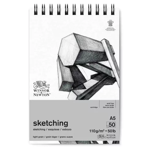 Bloco Sketching Winsor & Newton 110g/m2 A5 50 Folhas
