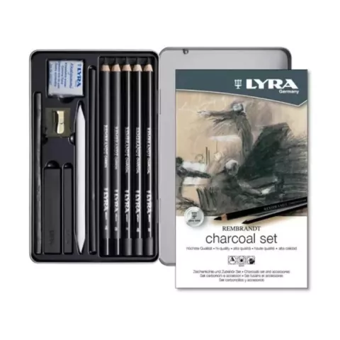 Conjunto Lyra Rembrandt Charcoal Set 12 pecas