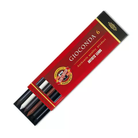 Estojo Mina 5.6mm Carvão/Crayon Koh-I-Noor c/6 unid.