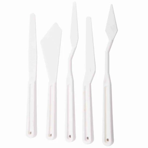 Espatulas de Plastico Para Pintura Sinoart Com 5 Unidades