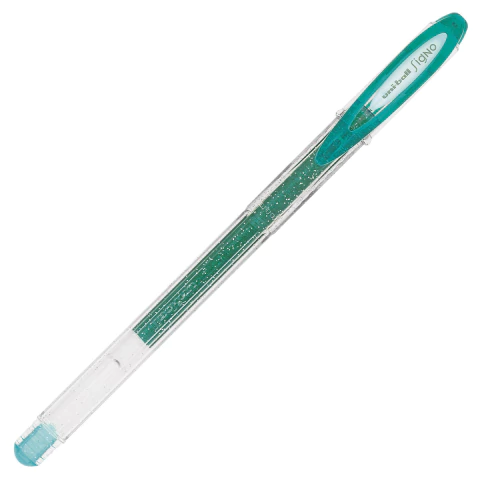 Caneta Gel Uni-Ball Signo Sparkling Colour Green