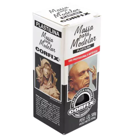 Massa Plastilina Corfix 321 Preto 500g