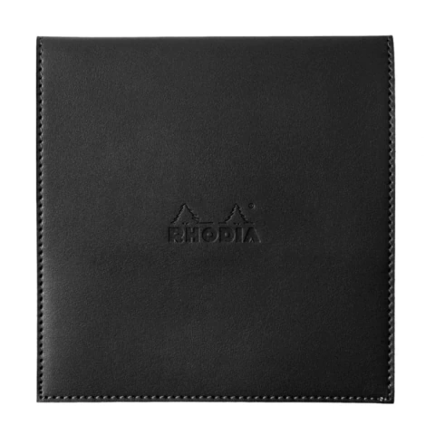 Bloco de Notas Rhodia Boutique Quadriculado 14,5X14,5cm Capa Couro Preta 80 Folhas