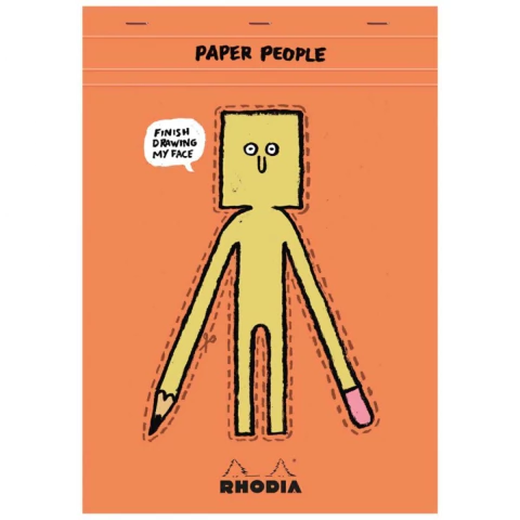 Bloco Rhodia Edicao 90 anos & Paper People Quadriculado 20,8X29,5cm 80 Folhas