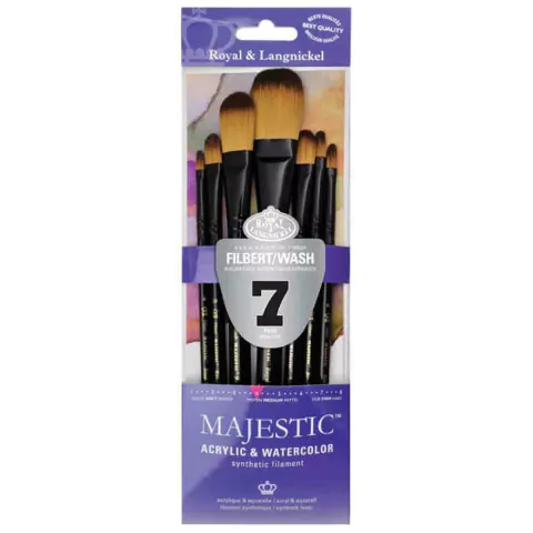 Kit Royal & Langnickel Majestic com 7 Pinceis Lingua de Gato