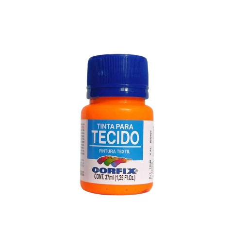 Tinta para Tecido Fluorescente Corfix 1007 Amarelo Ouro 37ml