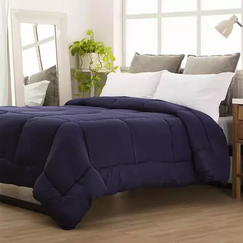 Acolchado Oro 2 1/2 plazas Azul Marino
