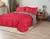 Acolchado Cdi Liso King Color Rojo Y Gris
