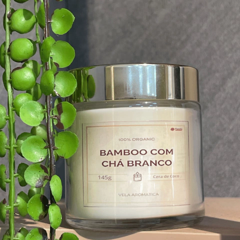 Bamboo Com Chá Branco - Velas Aromáticas