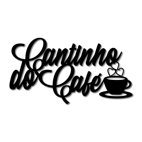Cantinho do café três corações 40 CM / MDF 3MM