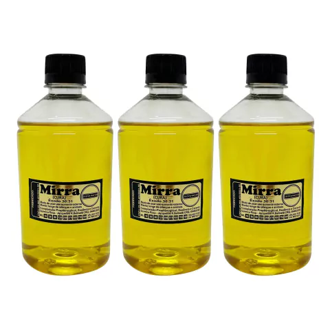 Kit 3 Óleos De Unção Mirra -500ml