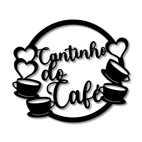 Cantinho do café redondo 40 CM / MDF 3MM