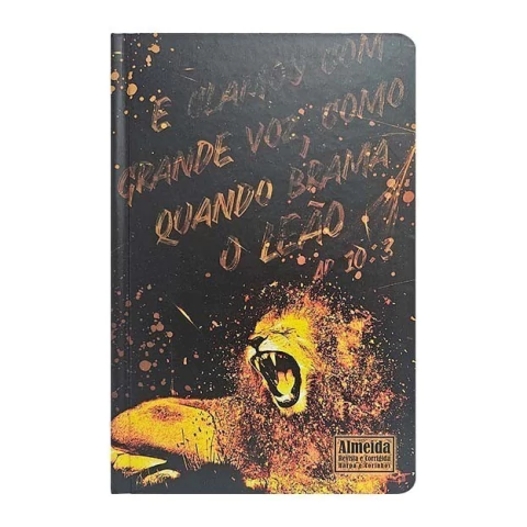 Bíblia Sagrada ARC Harpa PPM PJV Letra Gigante - Capa Dura Lion Gold