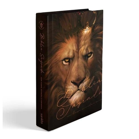 Bíblia ARC Leão Rei - Letra Gigante: Com Harpa Avivada e Corinhos
