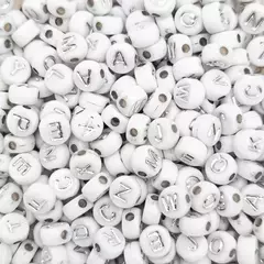 Letras blancas plateadas - Abecedario