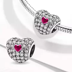 CHARMS CORAZON -LUA ZIRCONIA