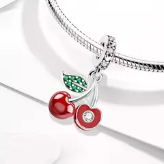 CHARMS DOBLE CEREZAS-LUA ZIRCONIA - comprar online