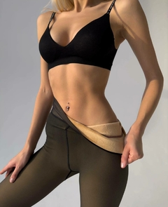 Panty efecto piel con felpa