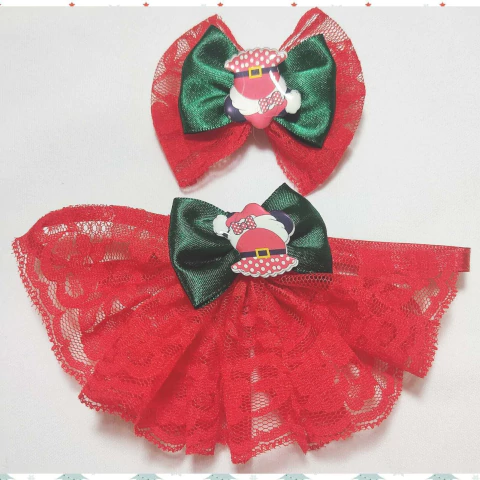 Conjuto Gargantilha de Renda Natal - 05 unid. - comprar online