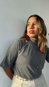 T-Shirt Zoe Estonada - Cinza Marmorizado