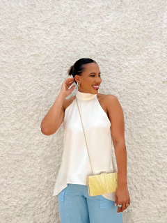 Clutch Plissada Amerelo Manteiga na internet