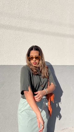 Cropped Karla - Verde Militar - comprar online