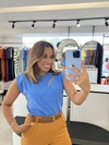Blusa Lara Estonada- Azul