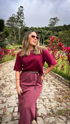 Saia Moletom - Vinho - comprar online