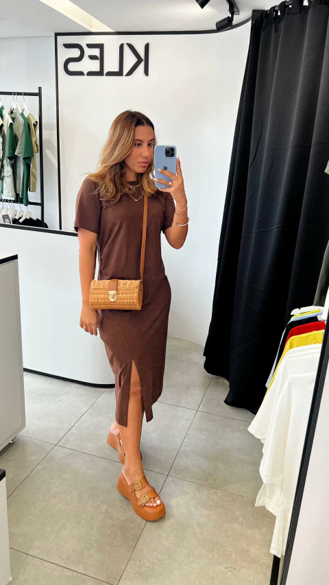 Vestido Helena - Marrom - comprar online