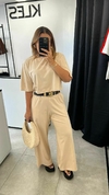 Calça Pantalona - Bege - comprar online
