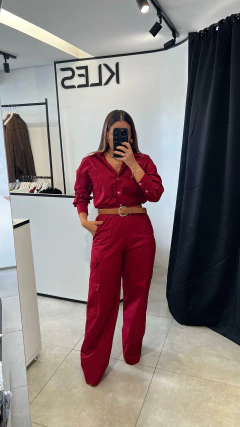 Calça Cargo - Cherry Red - comprar online