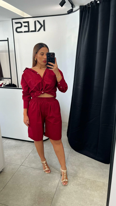 Bermuda Margot - Cherry Red - comprar online