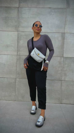 Manga Longa Canelada Jade - Cinza