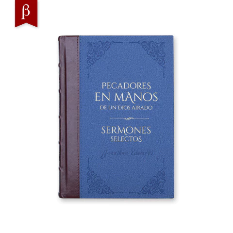 Portada del libro "Pecadores en manos de un Dios airado", que incluye el título y el autor Jonathan Edwards.