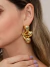 Brinco com Design de Três Gotas Banhado a Ouro 18k na internet