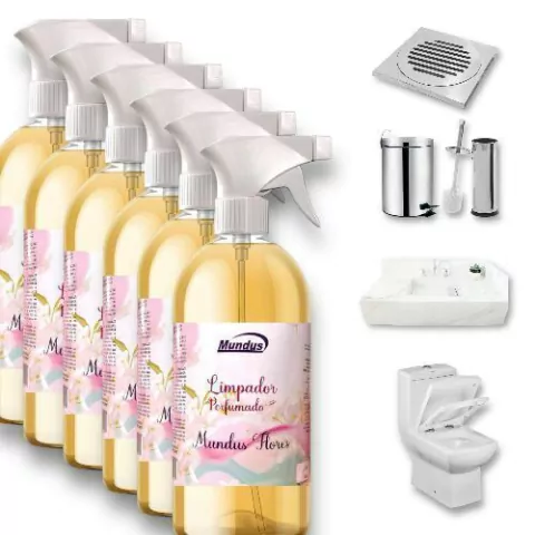 KIT 6 Limpador Perfumado Mundus Flores 1 Litro - comprar online