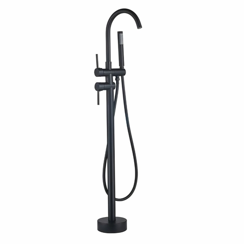 Torneira Luxo Monocomando de Chão Para Banheira Preta Black