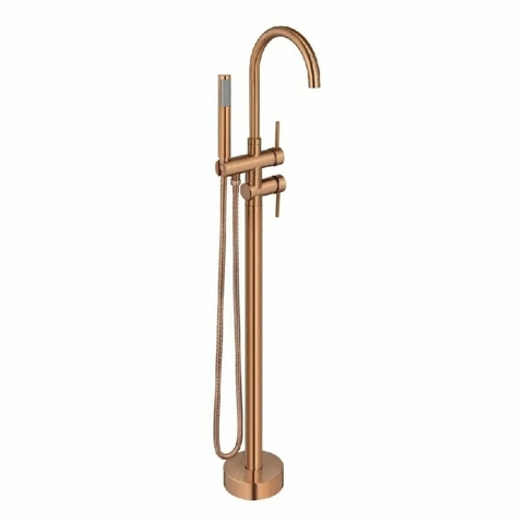 Torneira Monocomando De Piso Chão Para Banheira Rose Gold