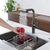 Torneira Monocomando Gourmet De Cozinha 3 Jatos Preto Black - Soft Inox Metais